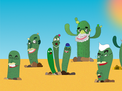 Cactus Family design illustration illustrator