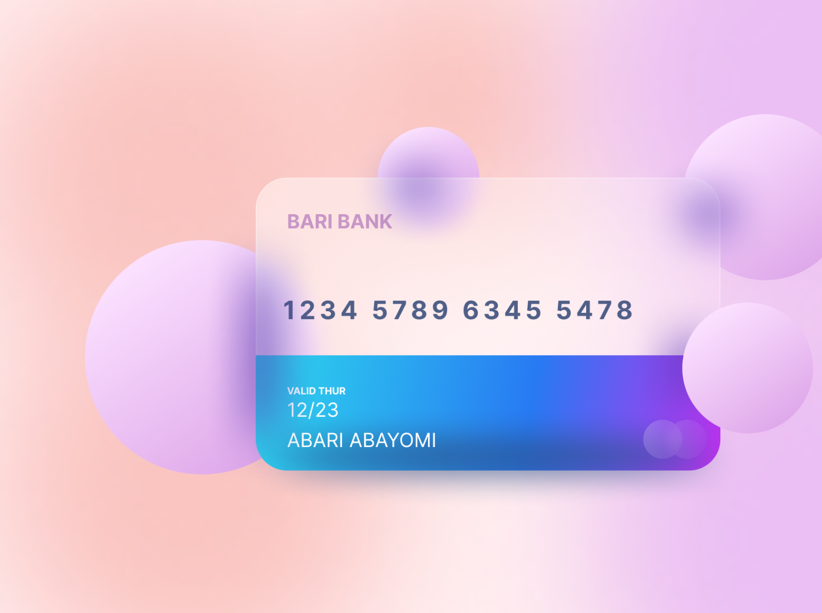 Glassmorphism Card in UI by Abari Abayomi on Dribbble