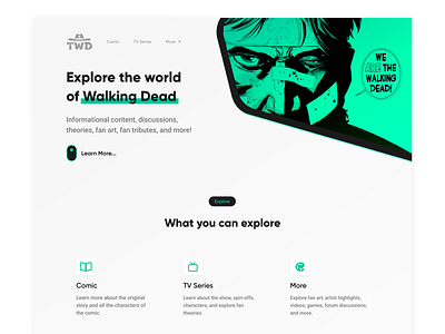 The Walking Dead branding design illustration typography ui ux vector