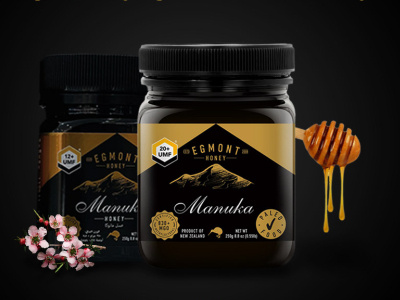 Product ad for Egmont Mānuka Honey ad app branding design icon illustration instagram logo poster product product ad productdesign typography ui ux vector