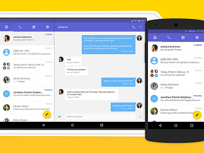 Textfree Messenger android communication lollipop material design messenger mobile pinger tablet textfree