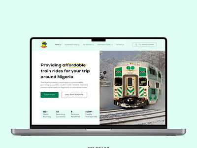 NRC Hero Section Redesign hero section landing page railway transport web ui wensite design