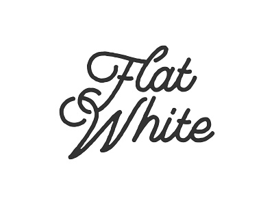 Flat White coffee flat white hand lettering lettering logo logodesign script type typography vector vintage
