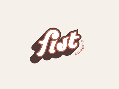 Fist Espresso Logo branding coffee design espresso graphic design lettering logo retro typography