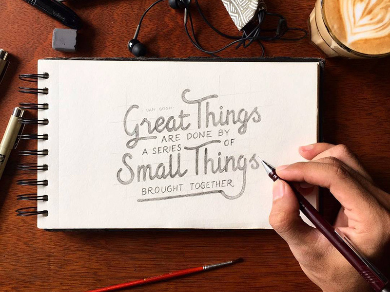 Sketch for Akvo's Office Mural typography type mural sketchbook sketch lettering