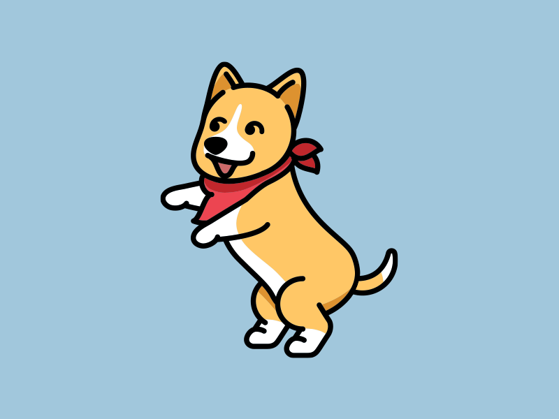 Tommie Corgi animal character bandana cartoon clothing brand comic corgi cute animal dog illustration logo logodesign mascot pet puppy