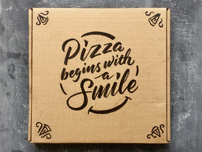 Lettering on Pizza Box 🍕