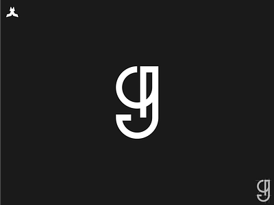 gj monogram logo awesome branding design golden ratio grid logo icon illustration letter mark line art logo modern monogram simple typography vector
