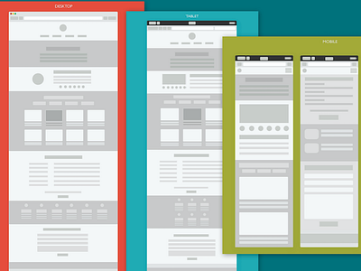 Debut Shot: Responsive Wireframe Samples! debut design desktop graphic minimal mobile portfolio prototype responsive tablet ux wireframe