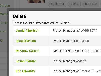 Sage Webapp Contacts Lightbox