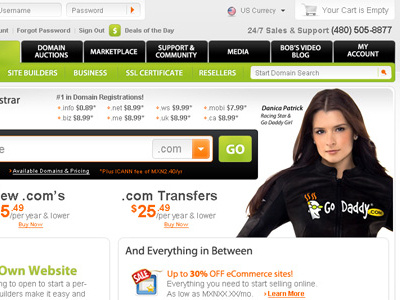 GoDaddy.com Redesign