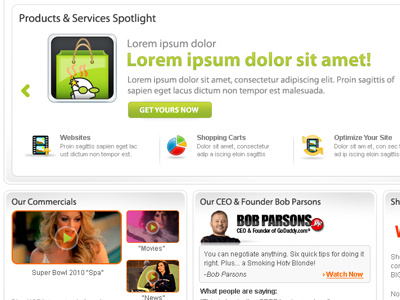 GoDaddy.com Redesign design photoshop ui userexperience userinterface ux