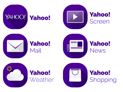 Yahoo! icons for 2014 design icon iconography icons yahoo