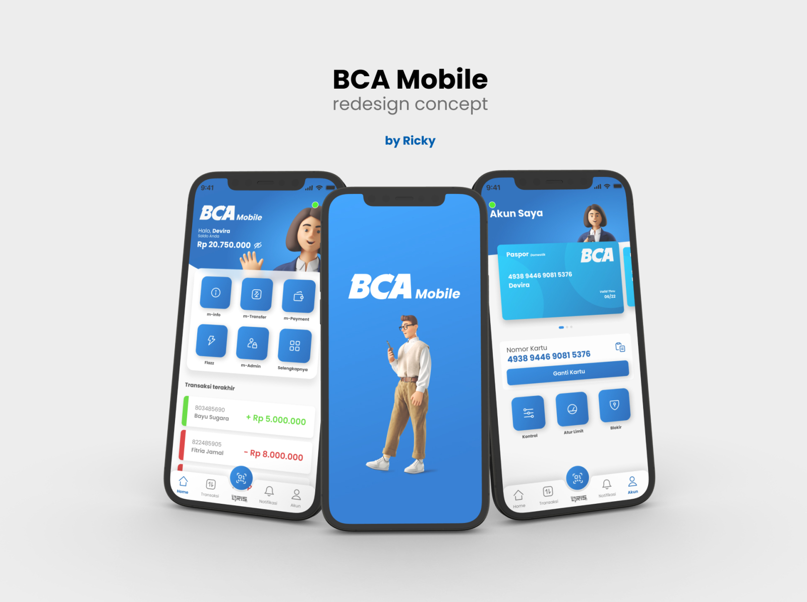 BCA Mobile App Redesign Concept By Ricky Maulana On Dribbble