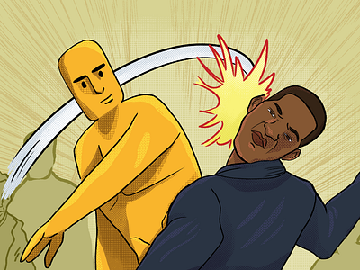 Illustration of Will Smith getting slapped