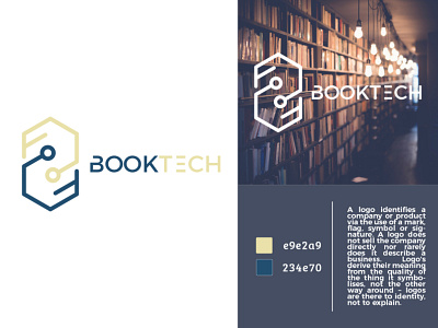 BookTech Logo book branding branding identity design graphic design icon illustration letter logo tech vector