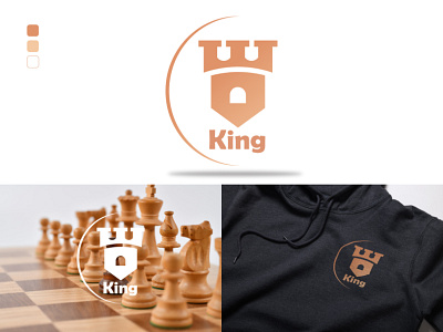 Chess King Logo branding branding identity chess design graphic design icon illustration king logo minimal vector