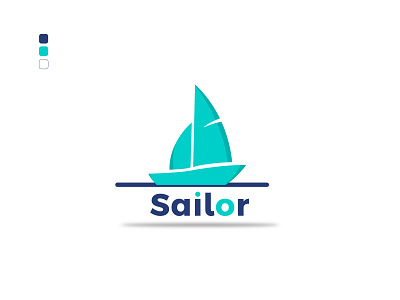 Sailor Logo boat boatlife branding branding identity design graphic design icon illustration logo minimal sail sailor sea ship vector