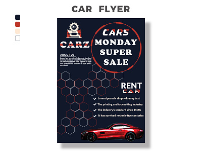 Car Flyer branding branding identity brochure car design flyer graphic design icon illustration logo vector