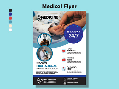 Medical Flyer ad advertisement branding branding identity brochure design flyer graphic design icon illustration logo medical vector