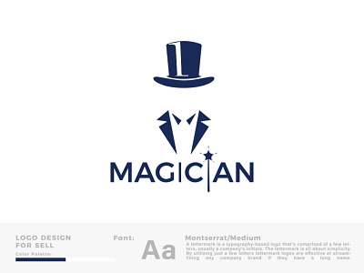 Magician Logo branding branding identity design graphic design icon illustration logo magic magician magicstick suit vector