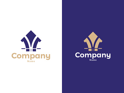 Crown Logo blue branding branding identity cloth crown dark design dress elegent graphic design icon illustration king logo luxurious pro professional vector