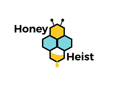 Honey Heist Logo beautiful bee branding branding identity bug collect design fly graphic design heist honey icon illustration insect logo minimal nest pro professional vector