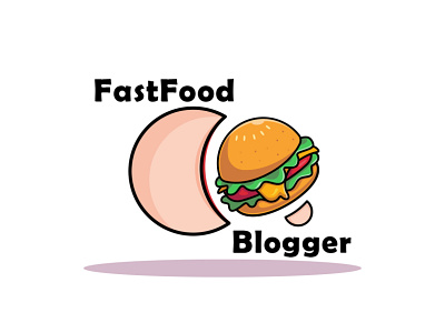 FastFood Blogger Logo blogger branding branding identity bread design eat eating elegant fast fastfood food foodblogger graphic design icon illustration logo pro professional taste vector