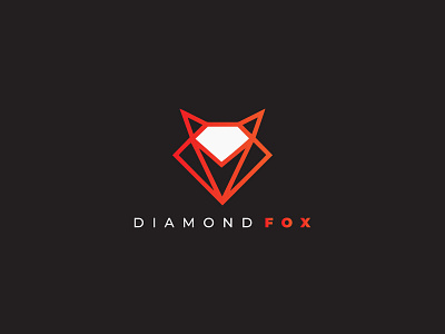 Diamond Fox Logo Design app branding design illustration logo typography vector