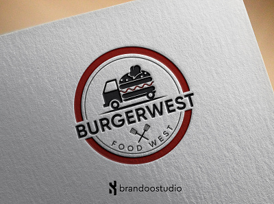 Burger West Restaurant Logo 3d app icon brand identity branding burger logo burgerwest creative logo custom logo food logo graphic design illustration logo logo and branding minimalist logo modern logo restaurant logo retro logo vector vintage logo