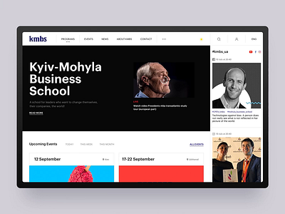 Kmbs - Kyiv Mohyla Business School business concept design desktop homepage motion site ui ux web
