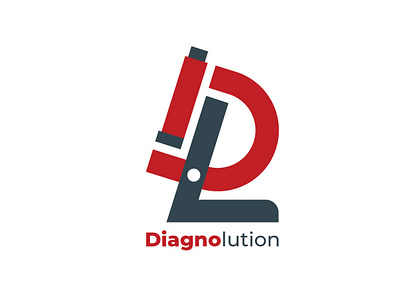 Diagnolution branding graphic design lettermark logo miminal ui