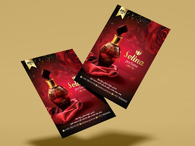 Flyer Design | Selina Perfume afghanistan colorful design fashion flyer design graphic design luxury perfume red rose