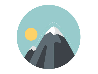 Mountain Illustration challenge hurdle illustrator mountain summit