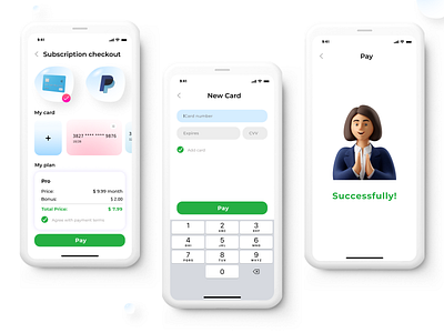 Credit Card Checkout - Mobile App app design ui ux uxui design