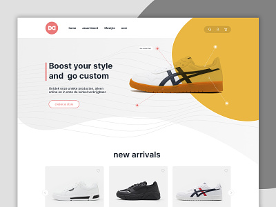 Webdesign sneaker shop branding homepage landingpage modern sneakers uidesign webdesign website