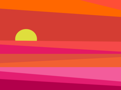 Setting Sun... design figma illustration layers orange pink red sunset yellow