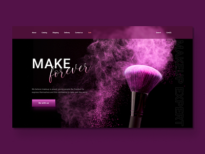 First screen Make forever branding design landing ui webdesign