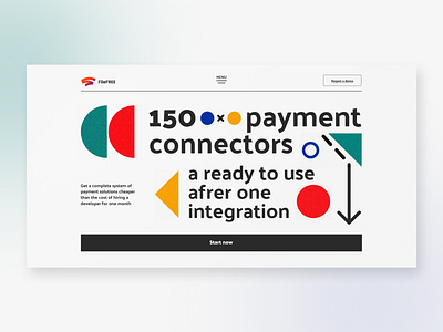 Payment program first screen design graphic design landing modern typographic typography ui ux web design