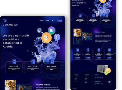 7 Oceans Automated market maker design illustration ui ux