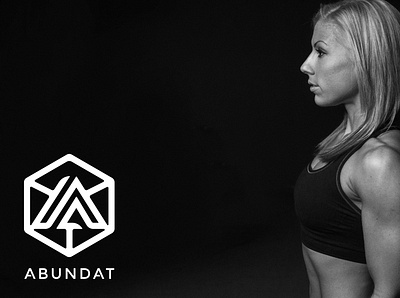Logo Design and Branding - ABUNDAT activewear black branding fitness graphic design logo