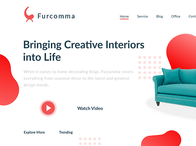 Landing Page for Furcomma adobe xd branding design graphic design illustration landing page logo ui ux