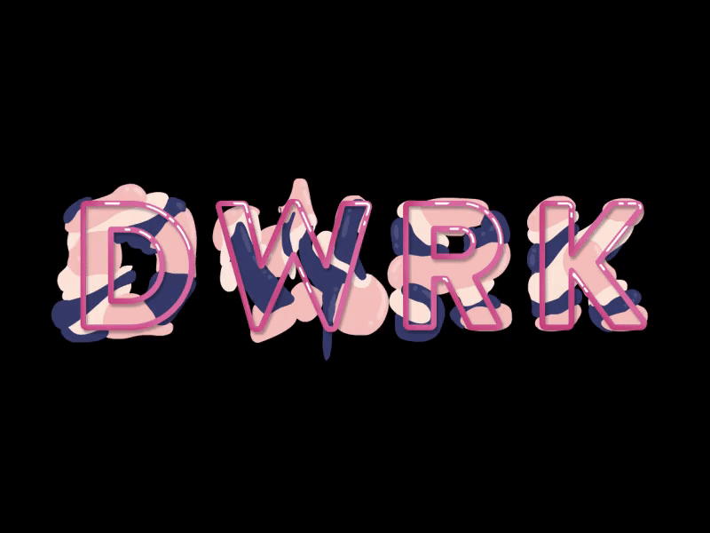 Dwrk Gum cel animation frame by frame lettering