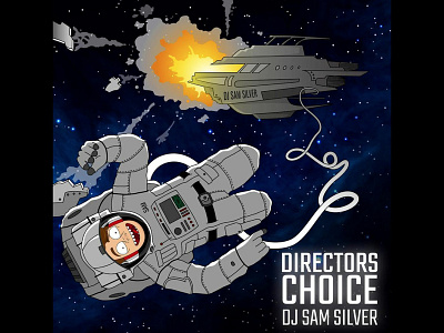 Directors Choice - EP Cover apple music epg explosion illustration illustrator music space spaceship vector