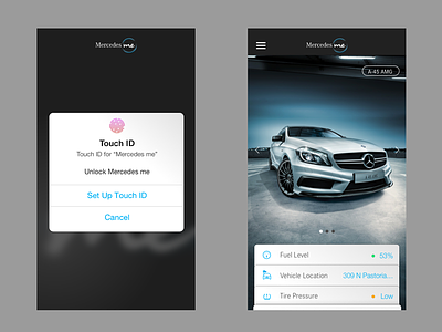 SISU MercedesMe ios app 2 app ios iphone mercedes-benz sign in sign up ui ux