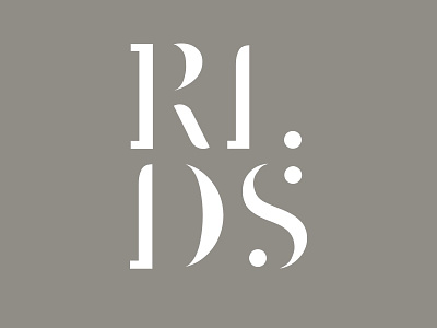 Rlds Logo college design font identity logo stencil studio