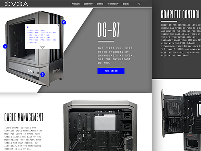 EVGA DG-87 Complete Landing Page Concept design graphic design interactive interactive design landing page landing page design ui design ux design web web design