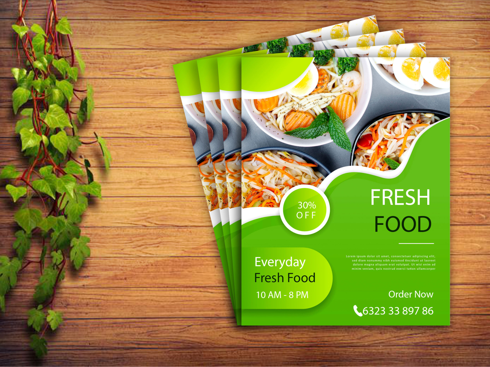 food delivery flyer design by Sanjida Tahira on Dribbble