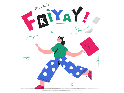 it's finally... friyay! character friday friyay going home hop leaving office office weekend women women fashion womens day work
