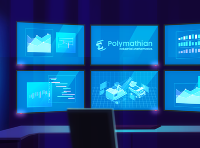Polymathian - future energy industry cctv control room data futuristic hud scifi technology ui